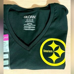 Steeler V neck women T-shirt